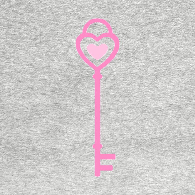 Pastel Pink Heart Key by XOOXOO